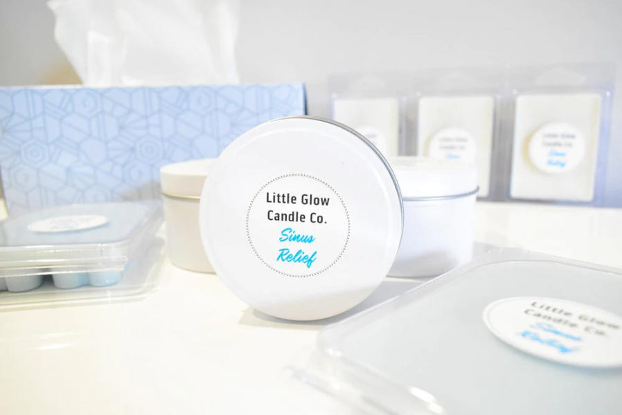 Sinus Relief White Tin Candlecandles