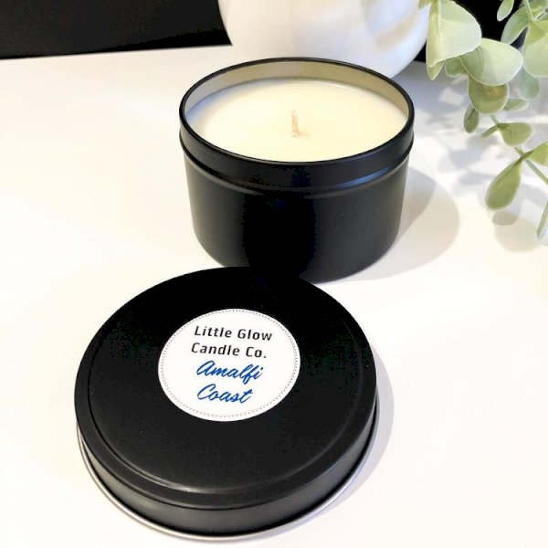 Amalfi Coast Black Tin Candlecandles