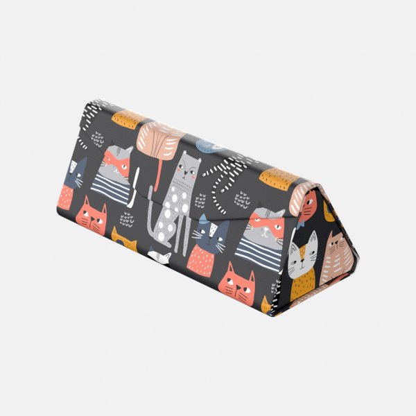 Crazy Cats Folding Caseglasses-case
