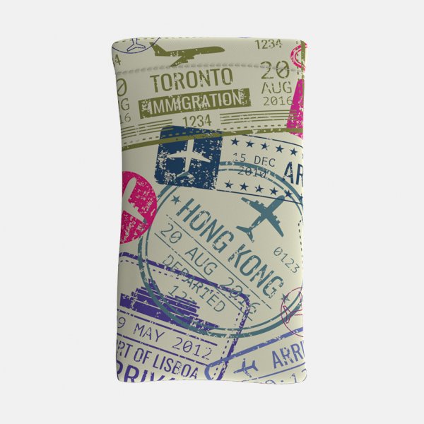Passport Stamps Soft Caseglasses-case