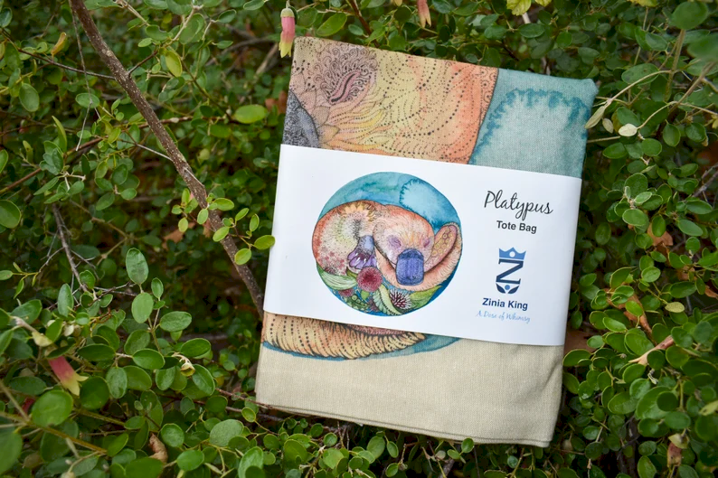Platypus Art Tote Bagbags