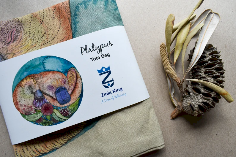 Platypus Art Tote Bagbags