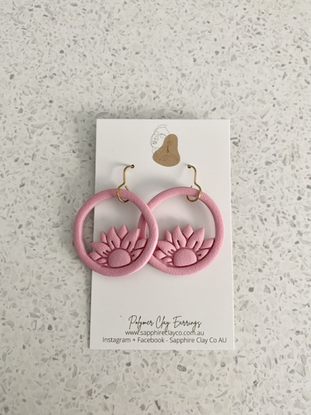 Sunflower Hoops Earringsearrings