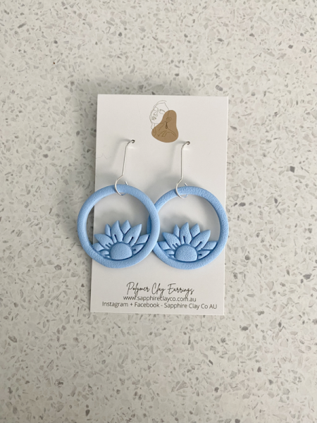 Sunflower Hoops Earringsearrings