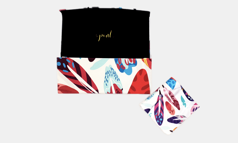 Colorful Feathers Folding Caseglasses-case